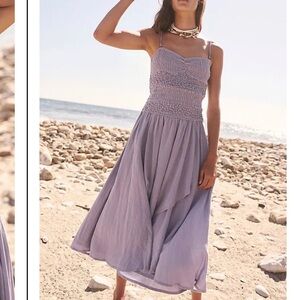 Free People FP Purple Ethereal Fairy Earthy Sparkling Moment Midi Dress Size XS